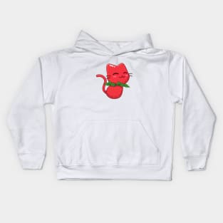 Strawberry Kitty Kids Hoodie